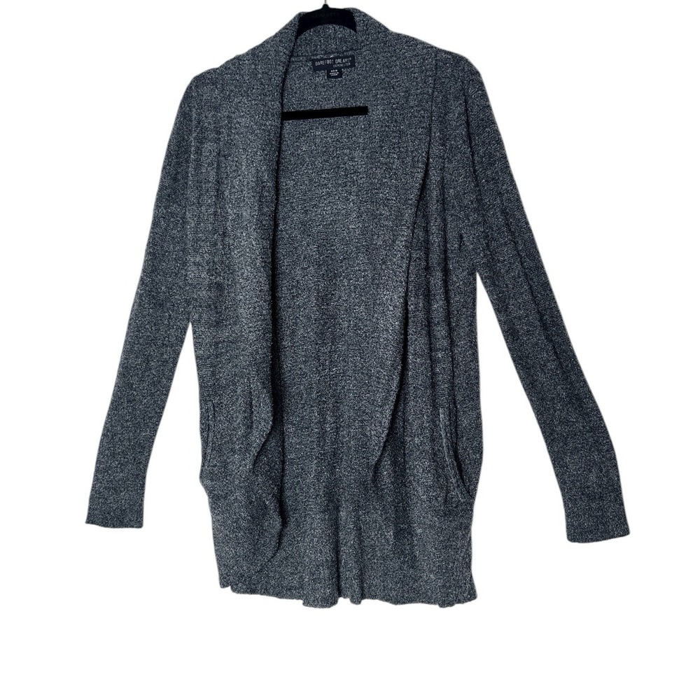 Barefoot Dreams Cardigan Top Women's XS/S Blue Cozy Outdoor Soft Stretch Pockets